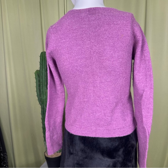 Vintage GAP Women's Purple Wool Cardigan Sweater - Picture 6 of 6
